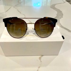Balmain 53mm Clubmaster sunglasses in tortoise